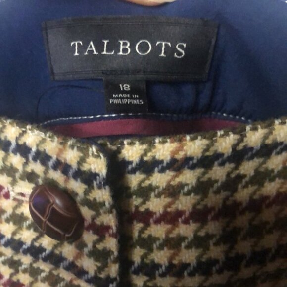 NWT TALBOTS houndstooth print design skirt. Size 18. - Picture 2 of 10